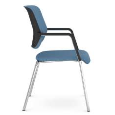 Besucherstühle Konferenzstühle blau Cafeteria Stühle, viasit, drumback Besucherstuhl