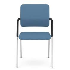 Besucherstühle Konferenzstühle blau Cafeteria Stühle, viasit, drumback Besucherstuhl