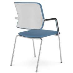 Besucherstühle Konferenzstühle blau Cafeteria Stühle, viasit, drumback Besucherstuhl