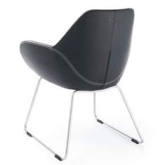 Clubsessel grau Cocktailsessel Leder Lounge Sessel Loungemöbel, profim, Fan