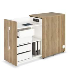 Aktenschrank Holz Sideboard Büro Hängeregister, fm Büromöbel, Orgacontainer