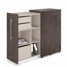 Aktenschrank Holz Sideboard Büro Hängeregister, fm Büromöbel, Orgacontainer