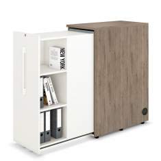 Aktenschrank Holz Sideboard Büro Hängeregister, fm Büromöbel, Orgacontainer