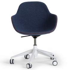 Drehstuhl blau Konferenzstuhl mit Rollen Konferenzstühle, offecct, Palma Meeting
