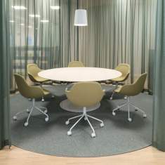 Drehstuhl gelb Konferenzstuhl mit Rollen Konferenzstühle, offecct, Palma Meeting