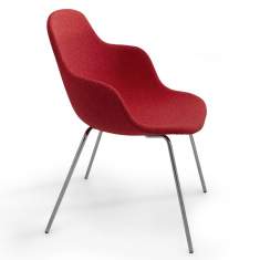 Besucherstuhl rot Besucherstühle Konferenzstühle Cafeteria Stühle, offecct, Palma Meeting
