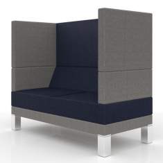 Loungesessel grau blau Design Büro Loungemöbel, Leuwico, iPOINT