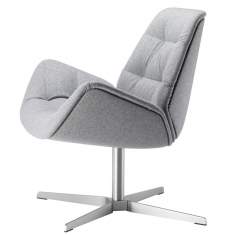 Clubsessel grau Loungesessel Stoff gepolstert Loungemöbel, Thonet, 809