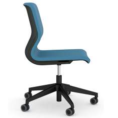 Konferenzstühle blau viasit, Drumback Konferenzstuhl