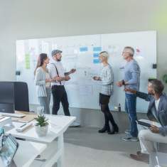 Wand Whiteboard Büro Whiteboards Magnettafel Sigel, Glas-Magnetboards Artverum - Officeboards