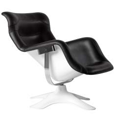 Clubsessel Leder Cocktailsessel schwarz Loungesessel Loungemöbel, Artek, Karuselli Lounge Chair
