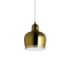 Büro Deckenleuchten gold Pendelleuchte LED Büroleuchte weiß, Artek, Pendant Light A330S “Golden Bell“