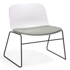 Design Clubsessel weiß Büro Loungesessel moderne Loungemöbel,, Materia, Neo Lite Sessel weiß Stoff gepolstert