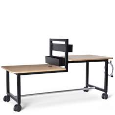 Schreibtisch auf Rollen Sitzhöhen rollbare Schreibtische modern Büromöbel schwedisches Design, Materia, Vagabond Duo