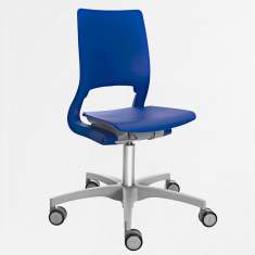 Bürostuhl blau Bürodrehstuhl moderne Bürostühle Kunstoff Xact Start Kinnarps