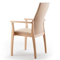 Stuhl Holz beige Rosconi Objektmöbel - Rondo Hochlehner