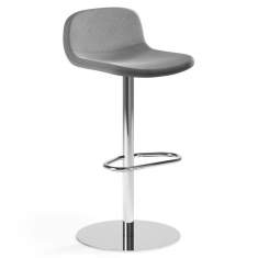 Stoff gepolstert grau Barhocker Materia Neo Barstuhl