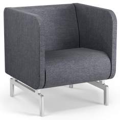 grau Stoff gepolstert Sessel Materia point Mattson Fredrik