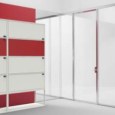 rot weiß Schliessfachschränke Lockerschränke Sara Locker