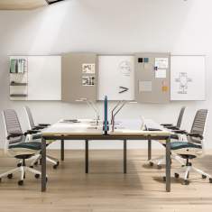 Trennwände Raumteiler Trennwand Büro Stellwand Büro grün grün Steelcase Divisio Acoustic Screen Freistehender