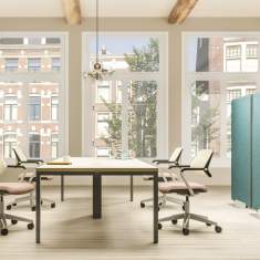 Trennwände Raumteiler Trennwand Büro Stellwand Büro grün Steelcase Divisio Acoustic Screen Freistehender
