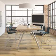 Flexible Konferenztische Büro Konferenztisch Holz rechteckig Büromöbel Coalesse Potrero415