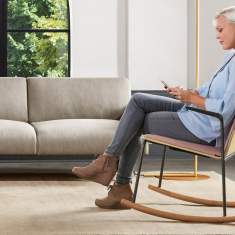 Schaukelstuhl stoff gepolstert Lounge Loungesessel Coalesse Montara650