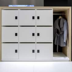 Schliessfachschrank Lockerschrank Holz Lockerschränke weiß Schliessfachschränke Schließsystem mit Zahlenschloss WINI WINEA MAXX