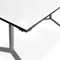 große Klapptische Büro Klapptisch groß weiß fahrbar detail Kim Stivaggio