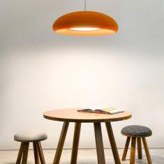 Akustik Pendelleuchten Design Pendelleuchte modern Bürolampe orange BuzziSpace BuzziDome