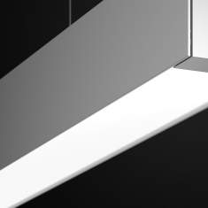 Pendelleuchten Design Pendelleuchte modern Bürolampe Aluminium Regent Channel S Up LED