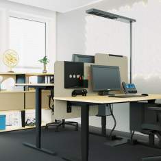 Lista Office LO LO Pure Arbeitsplatzlösung im offenen Büro für ergonomisches Arbeiten