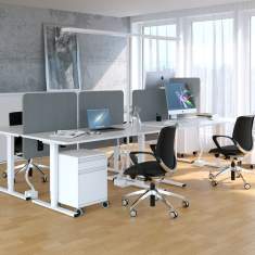 Lista Office LO LO Pure Sitz-Steh-Schreibtisch im modernen Büro für flexible Arbeitsweisen