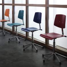 Drehstuhl für Schule Stuhl auf Rollen, Novex, ScuolaFLEX Seminarstuhl