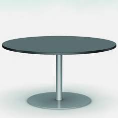 Besprechungstisch Rund Cafeteria Tisch Konferenztisch Büro grau Zemp STELE ZR
