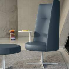 Loungesessel Clubsessel blau Sessel Lounge Loungemôbel Drehsessel Brunne Banc