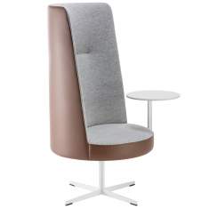 Loungesessel Clubsessel grau mit Tisch Sessel Lounge Loungemôbel Drehsessel Brunne Banc
