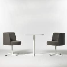 Designer Beistelltisch weiß Beistelltische Rund X-Fuss Brunner Banc