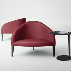 Loungesessel rot Clubsessel Lounge Loungemöbel Sessel Dreifuss Brunner cellular