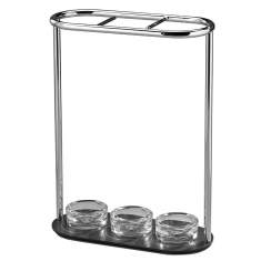Schirmständer Stahl mit drei Unterteilungen, D-Tec, Trio