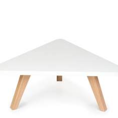 Designer Beistelltisch weiß dreieckig Beistelltische Holz K+N König + Neurath NET.WORK.PLACE ORGANIC BESPRECHUNGSTISCHE