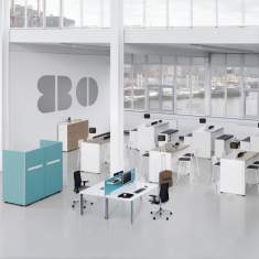 Flexible Konferenztische Büro Konferenztisch Büromöbel weiß Stehtisch NET.WORK.PLACE BESPRECHUNGSTISCHE