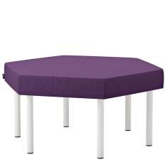 Hocker violett Polsterhocker Modulare Sitzelemente Sitzinseln, Kinnarps, Trixagon Stool