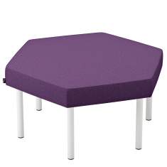 Hocker violett Polsterhocker Modulare Sitzelemente Sitzinseln, Kinnarps, Trixagon Stool