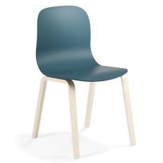 Besucherstuhl Holz Besucherstühle Holzschalle Konferenzstuhl türkis Konferenzstühle Materia Neo Lite