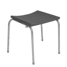 Hocker dunkel Gartenhocker feuerverzinkt Kunststoff LOWmax