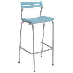 Barhocker blau Barstuhl Kunstoff Gestell feuerverzinkt moobel BARmax