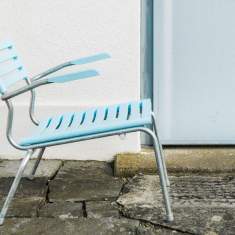 Gartensessel hellblau Sessel Stuhl tief Gestell feuerverzinkt Moobel EASYmax