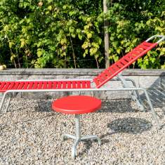 Gartenliege rot Liege wetterfest stapelbarer Liegen in Garten Gestell feuerverzinkt exklusiv moobel BEACHmax