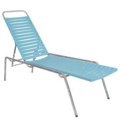 Gartenliege blau Liege wetterfest stapelbarer Liegen in Garten Gestell feuerverzinkt exklusiv moobel BEACHmax